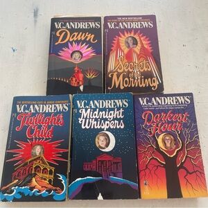 VC Andrews Longchamp Family Complete Series Lot of 5 Set KEYHOLE COVER Dawn Vtg